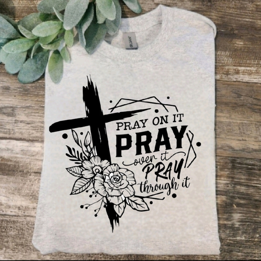 Religious shirt pray on it cross jesus popular trending floral